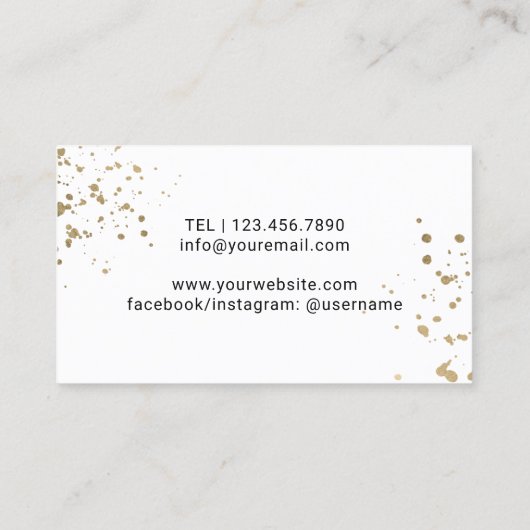 Jewelier Designer Gold Botanisches Ginkgo Logo Visitenkarte (Rückseite)