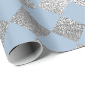 Jewelier Diamond Squares Blue Silver Vip Geschenkpapier (Rolleneckpunkt)