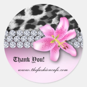 Jewelier Leopard Aufkleber Lily Blume Vielen Dank
