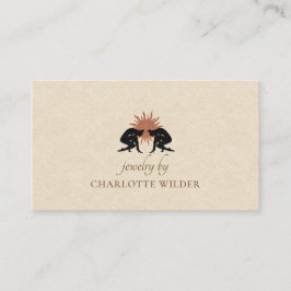 Jewelier Maker Boho Terracotta Sun Business Card Visitenkarte