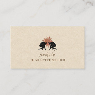 Jewelier Maker Boho Terracotta Sun Business Card Visitenkarte