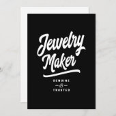 Jewelier Maker Job Title Gift Einladung (Vorne/Hinten)