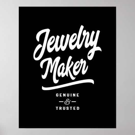 Jewelier Maker Job Title Gift Poster (Vorne)