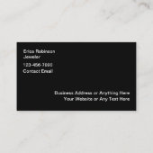 Jewelier Opal Look farbenfrohe Visitenkarten Visitenkarte (Rückseite)