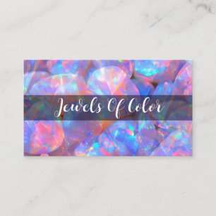 Jewelier Opal Look farbenfrohe Visitenkarten Visitenkarte