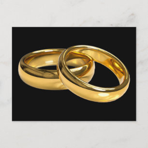 Jewelier Wedding Rings Feather Postkarte