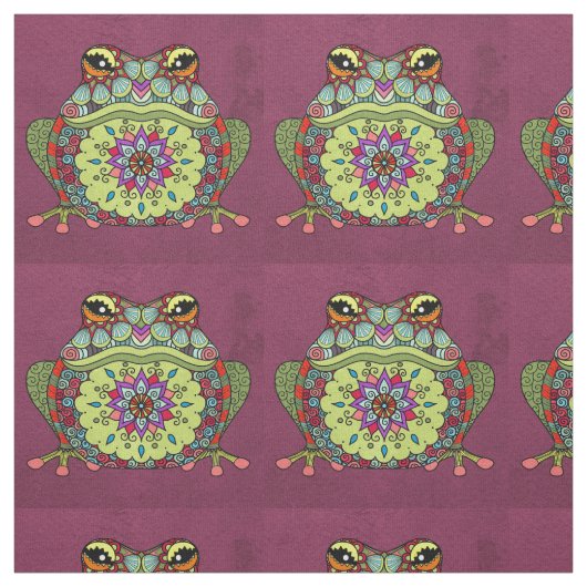 Jewelled Frosch auf Lila Stoff (Muster)