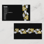 JEWELRY BUSINESS CARD - Schwarz Visitenkarte (Vorne/Hinten)