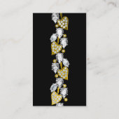 JEWELRY BUSINESS CARD - Schwarz Visitenkarte (Rückseite)