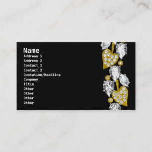 JEWELRY BUSINESS CARD - Schwarz Visitenkarte