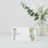 JEWELRY BUSINESS CARD - White Visitenkarte (Stehend Vorderseite)