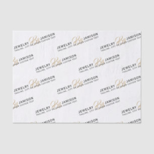 JEWELRY by Personal Name Brand Business Gold White Seidenpapier