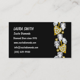 JEWELRY CUSTOMIZABLE BUSINESS CARD - Black Visitenkarte