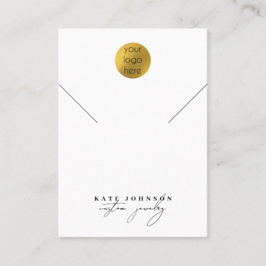 Jewelry Holder Necklace Display Business Logo Visitenkarte (Vorderseite)