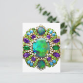 Jewelry Mandala Postkarte (Stehend Vorderseite)