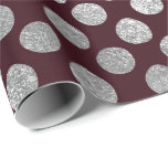 Jewelry Maroon Burgundy Silver Dots Vip Geschenkpapier<br><div class="desc">Minimalismus und Elegance Glam und Chic Delicate Wrapping Paper</div>