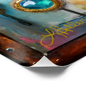 Jewels And Stained Glass Heart Steampunk Series Poster (Ecke)