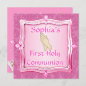 JEWELS DAMASK PINK-INVITATIONEN EINLADUNG (Vorne/Hinten)