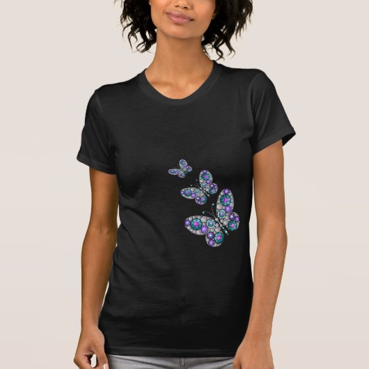 Jewels Kristall Butterfly Women's Top (Vorderseite)