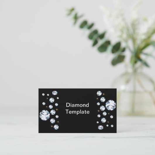 Jewels Kristall Diamond Business Cards Visitenkarte (Stehend Vorderseite)