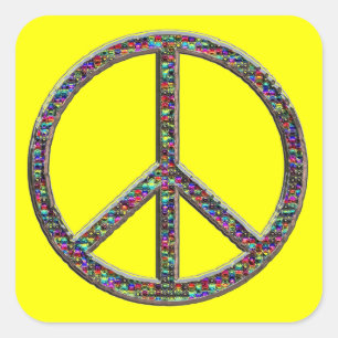 Jewels Peace Sign Stickers