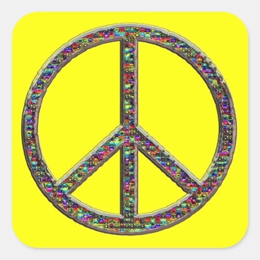 Jewels Peace Sign Stickers (Vorderseite)