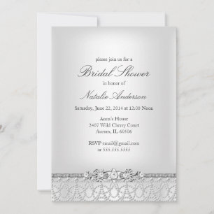 Jewels & Pearls Bridal Dusche Einladung
