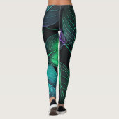 Jeweltone Blätter Leggings (Rückseite)