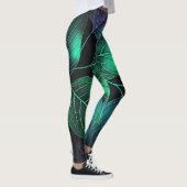 Jeweltone Blätter Leggings (Rechts)
