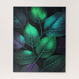 Jeweltone Blätter Puzzle