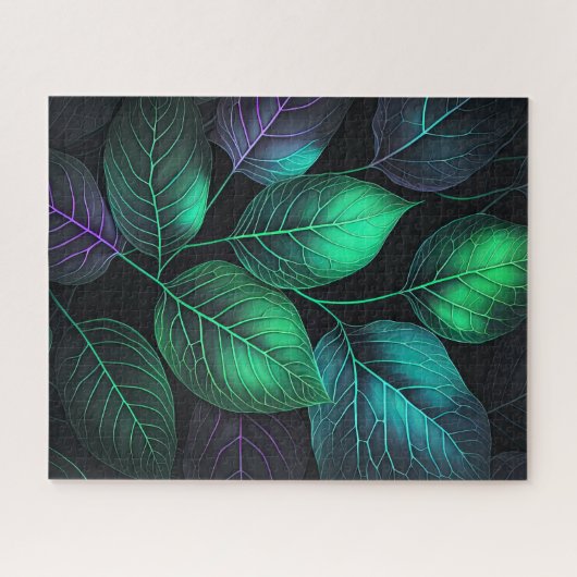 Jeweltone Blätter Puzzle (Horizontal)