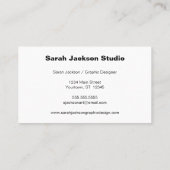 Jeweltone Color Blocks Graphic Artist Visitenkarte (Rückseite)