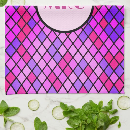 Jeweltone Diamonds Geschirrtuch (Gefaltet)