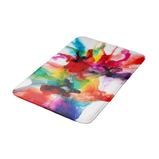 Jeweltone Prism - Aquarell Badematte (Schrägansicht)