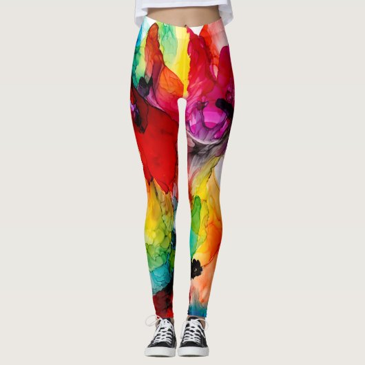 Jeweltone Prism - Aquarell Leggings (Vorderseite)
