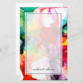 Jeweltone Prism - Wasserfarbe Briefpapier (Vorne/Hinten)