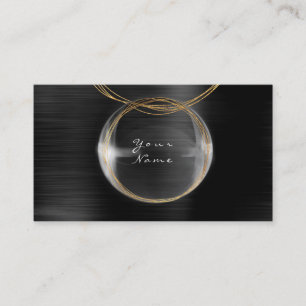 Jewely Stylist Gold Glass Ball Black Metallic Visitenkarte