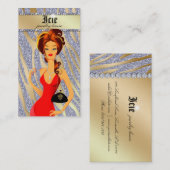 Jewerly Visitenkarten Diamonds Red Zebra Visitenkarte (Vorne/Hinten)