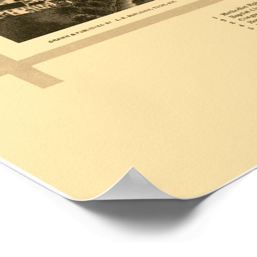 Jewett City, CT Panoramic Map - 1889 Poster (Ecke)