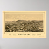 Jewett City, CT Panoramic Map - 1889 Poster (Vorne)