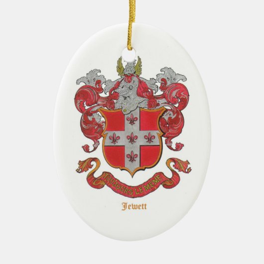 Jewett Wappen-Verzierung Keramikornament (Vorne)