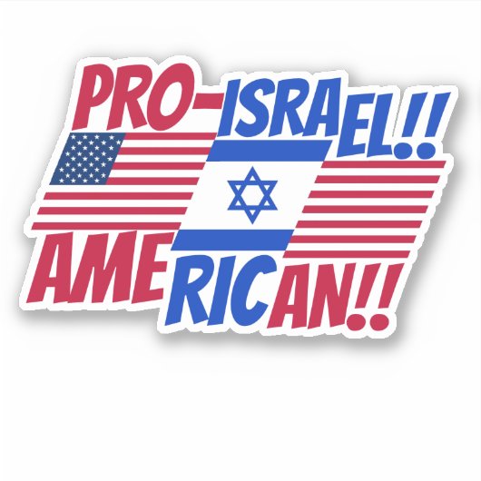 JEWISH-AMERICAN AUFKLEBER (Vorderseite)