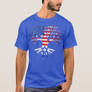 Jewish American Grown Half Jew Ish Heart Israel He T-Shirt