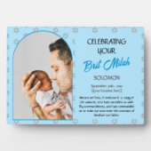 JEWISH BABY SON Individuelle Name Foto BRIT MILAH Fotoplatte (Vorderseite)