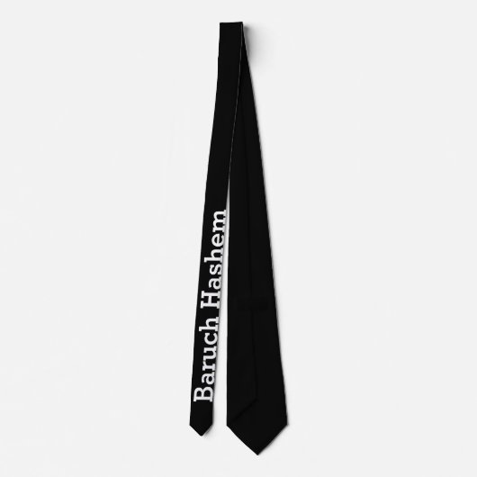 Jewish Baruch Hashem Danke G-d Neck TIe Krawatte (Rückseite)