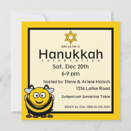 Jewish Bee Star von David Hanukkah Einladung
