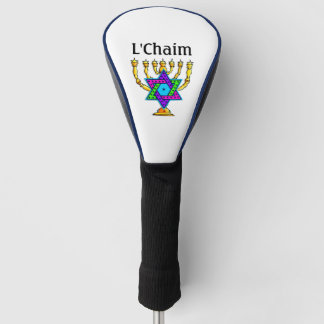 Jewish Candlesticks L'Chaim Golf Headcover