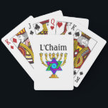 Jewish Candlesticks L'Chaim  Spielkarten<br><div class="desc">Jüdische Candlesticks und traditionelle Personalisierte Geschenke und Bekleidung</div>