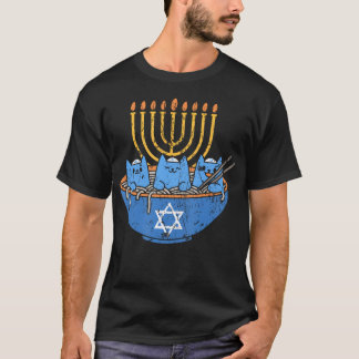 Jewish Cats Ramen Kitten Anime Hanukkah - Unisex T-Shirt
