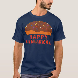 Jewish Chanukah Holiday Sufganiyah Sprichwort Happ T-Shirt